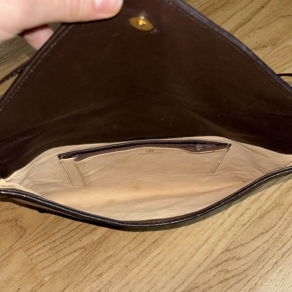 NAZARENO GABRIELLL - Made in Italy brown clutch - Picture 5 of 9